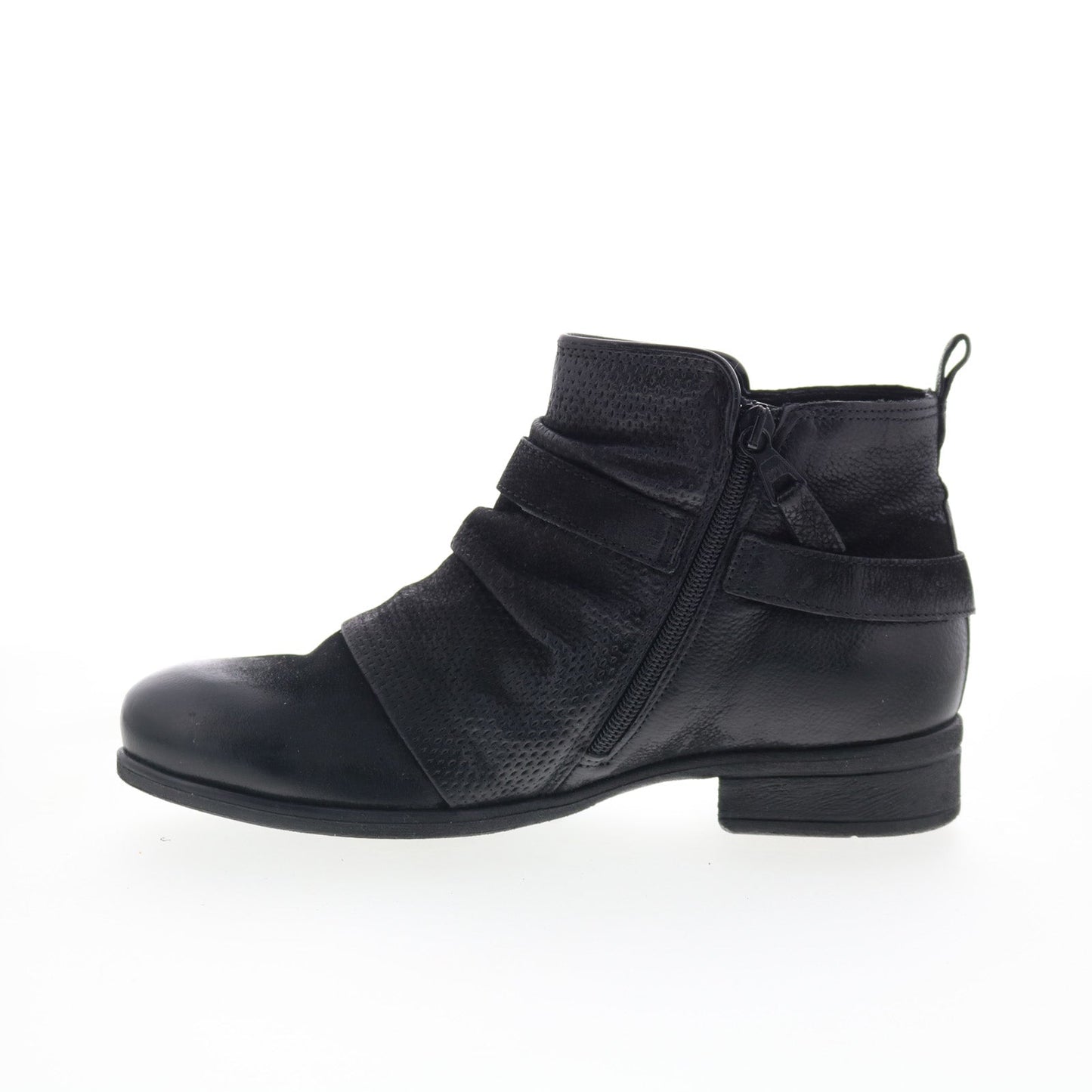 Miz Mooz Suzy Womens Black Leather Zipper Ankle & Booties Boots