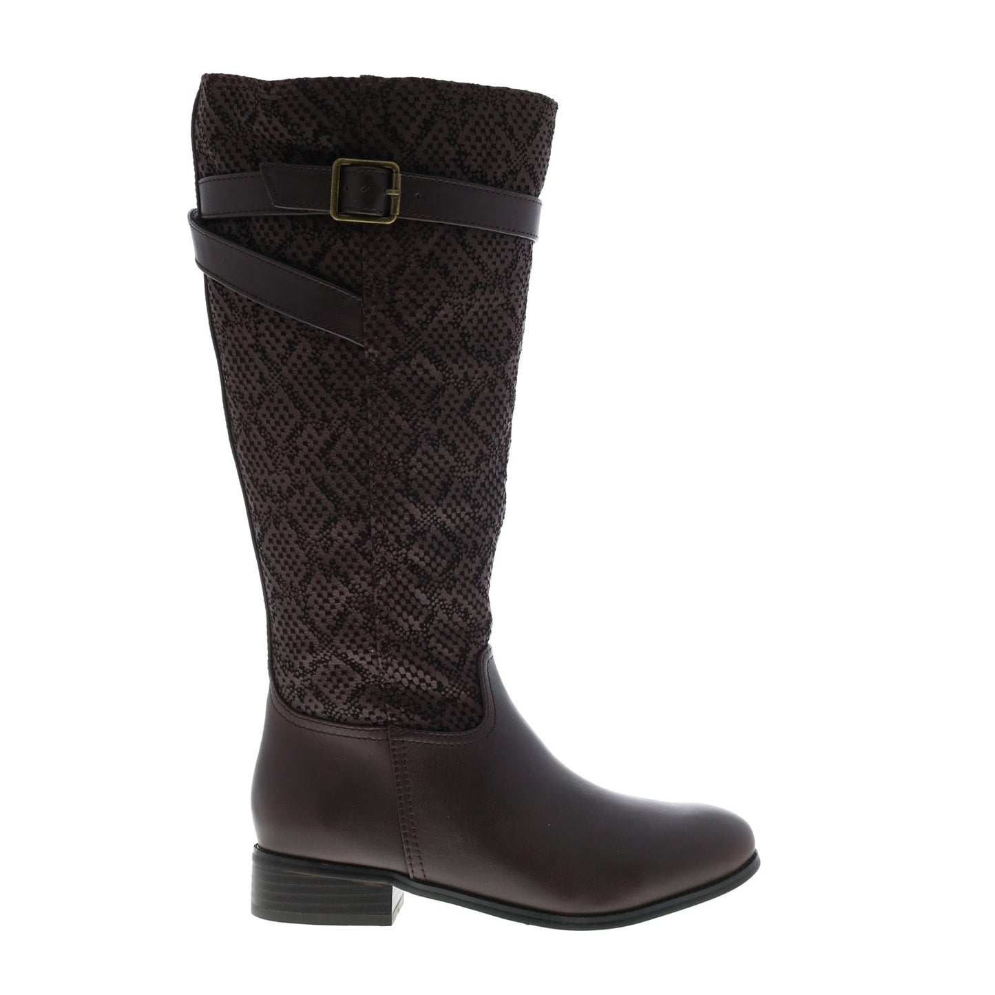 Trotters Lyra Wide Calf T1669-273 Womens Brown Leather Knee High Boots