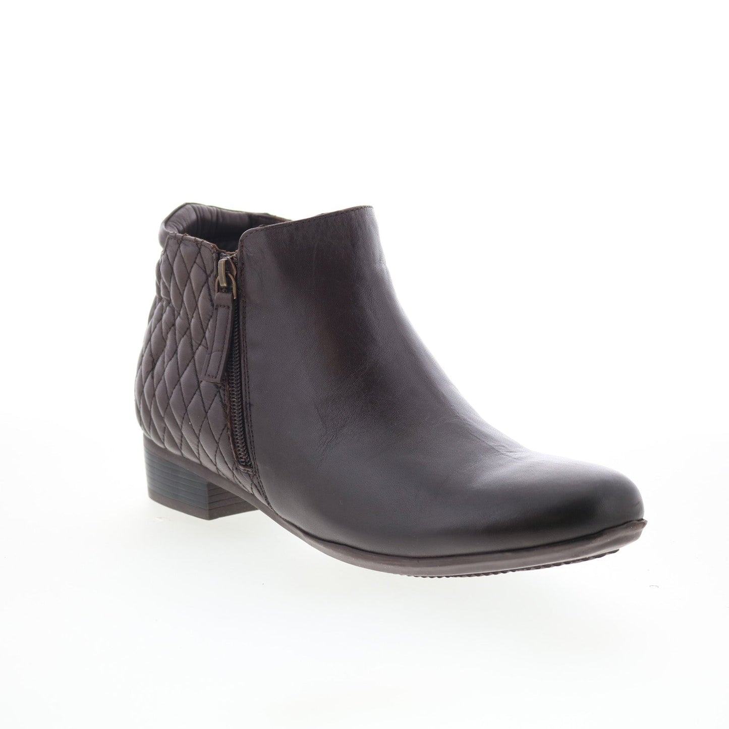 Trotters Major T1762-235 Womens Brown Leather Zipper Ankle & Booties Boots