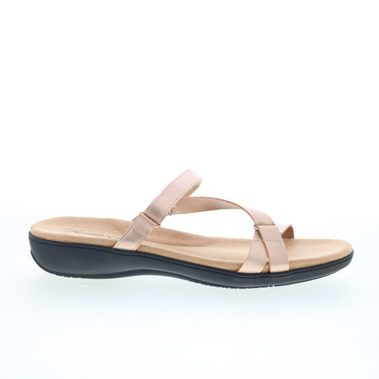 Trotters Raja T2108-708 Womens Beige Leather Strap Strap Sandals Shoes