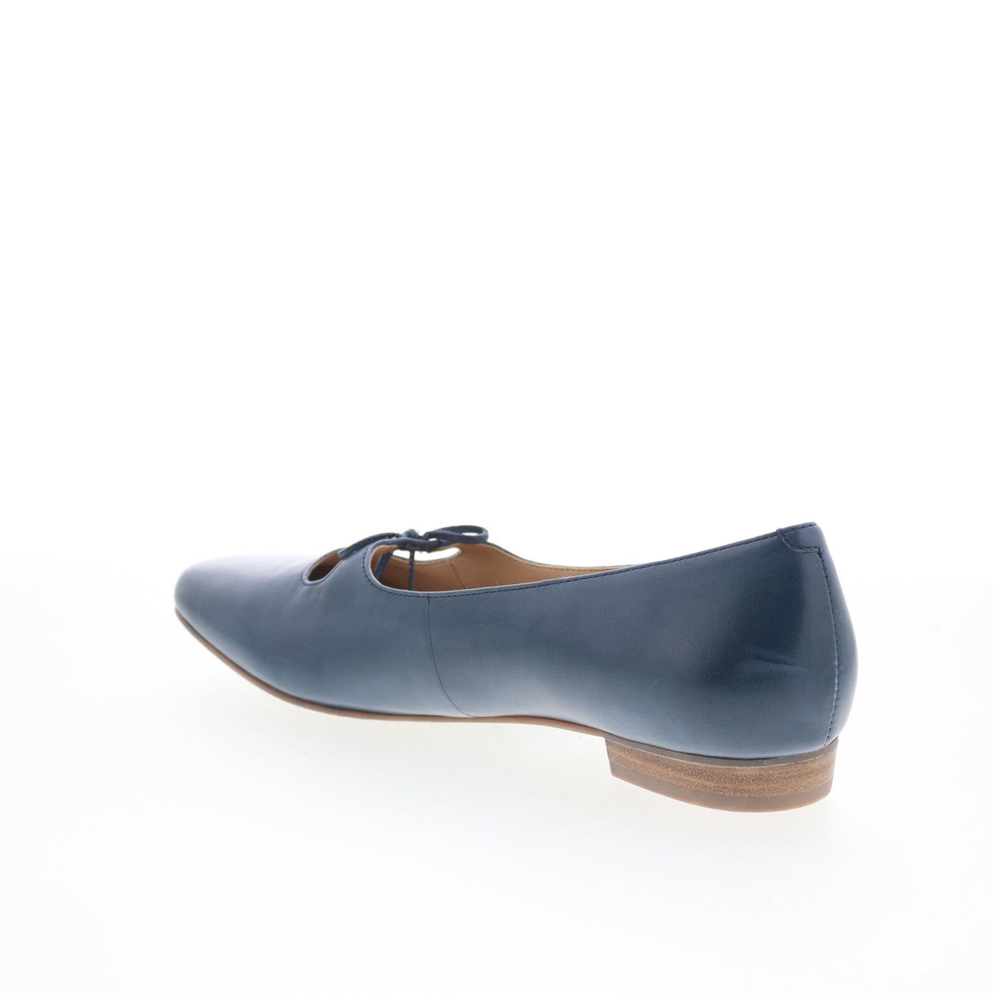 Trotters Honesty T2241-400 Womens Blue Leather Slip On Ballet Flats Shoes