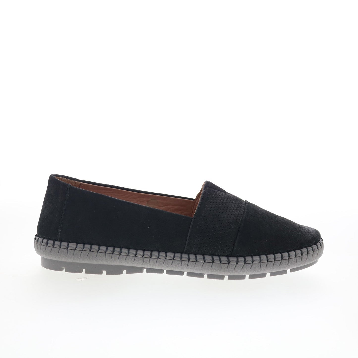 Trotters Ruby T2265-001 Womens Black Leather Slip On Loafer Flats Shoes
