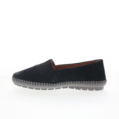 Trotters Ruby T2265-001 Womens Black Leather Slip On Loafer Flats Shoes
