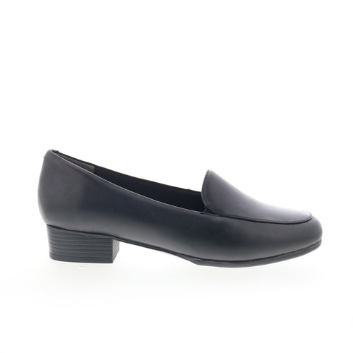 Trotters Ruby Perf T2320-001 Womens Black Leather Slip On Loafer Flats Shoes
