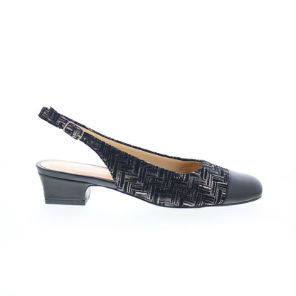 Trotters Dea T7001-013 Womens Black Extra Narrow Slingback Heels Shoes
