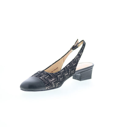 Trotters Dea T7001-013 Womens Black Extra Narrow Slingback Heels Shoes
