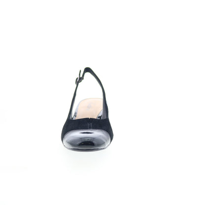 Trotters Dea T7001-048 Womens Black Extra Wide Slingback Heels Shoes