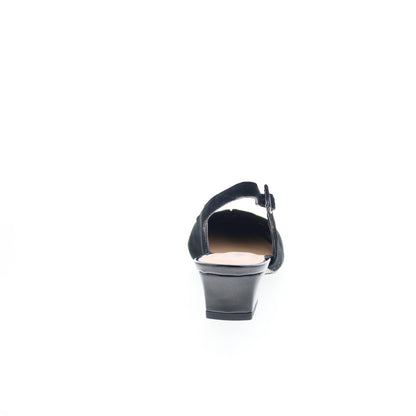 Trotters Dea T7001-048 Womens Black Extra Wide Slingback Heels Shoes
