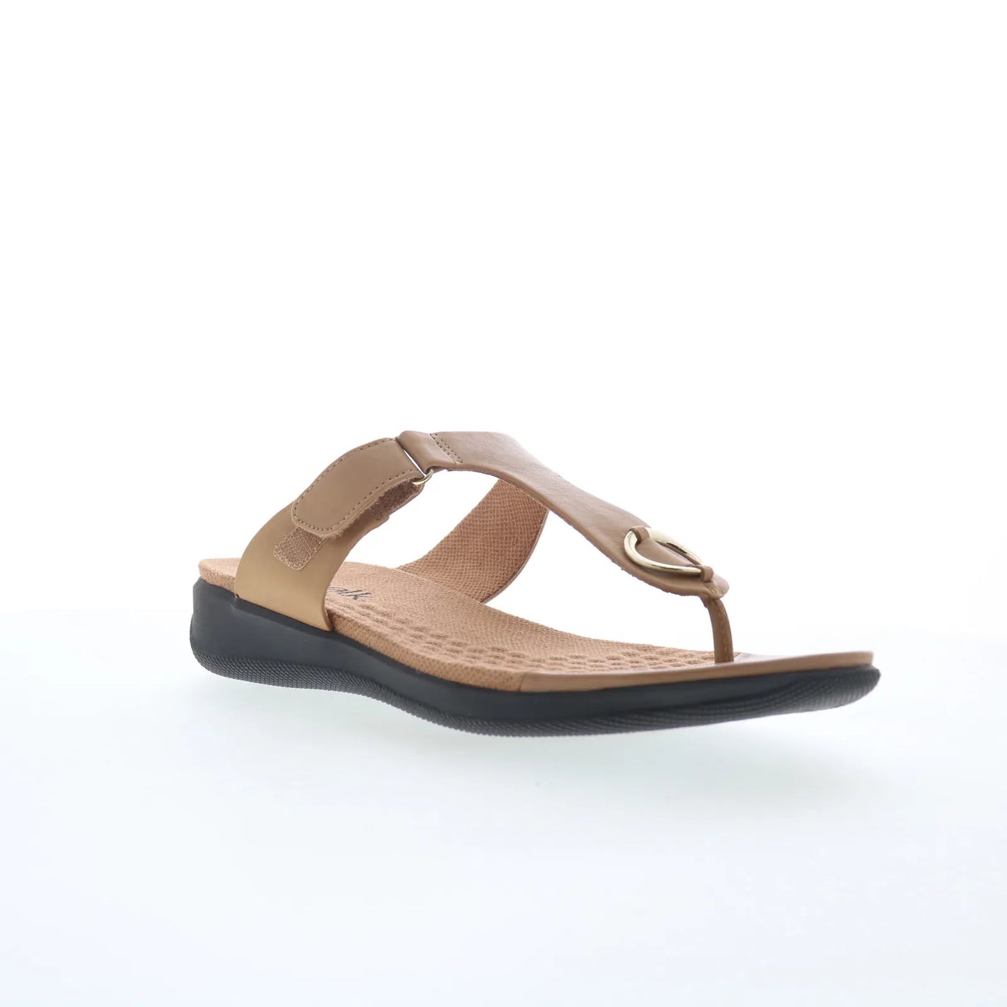 Softwalk Talara S2215-253 Womens Brown Leather Strap Thong Sandals Shoes