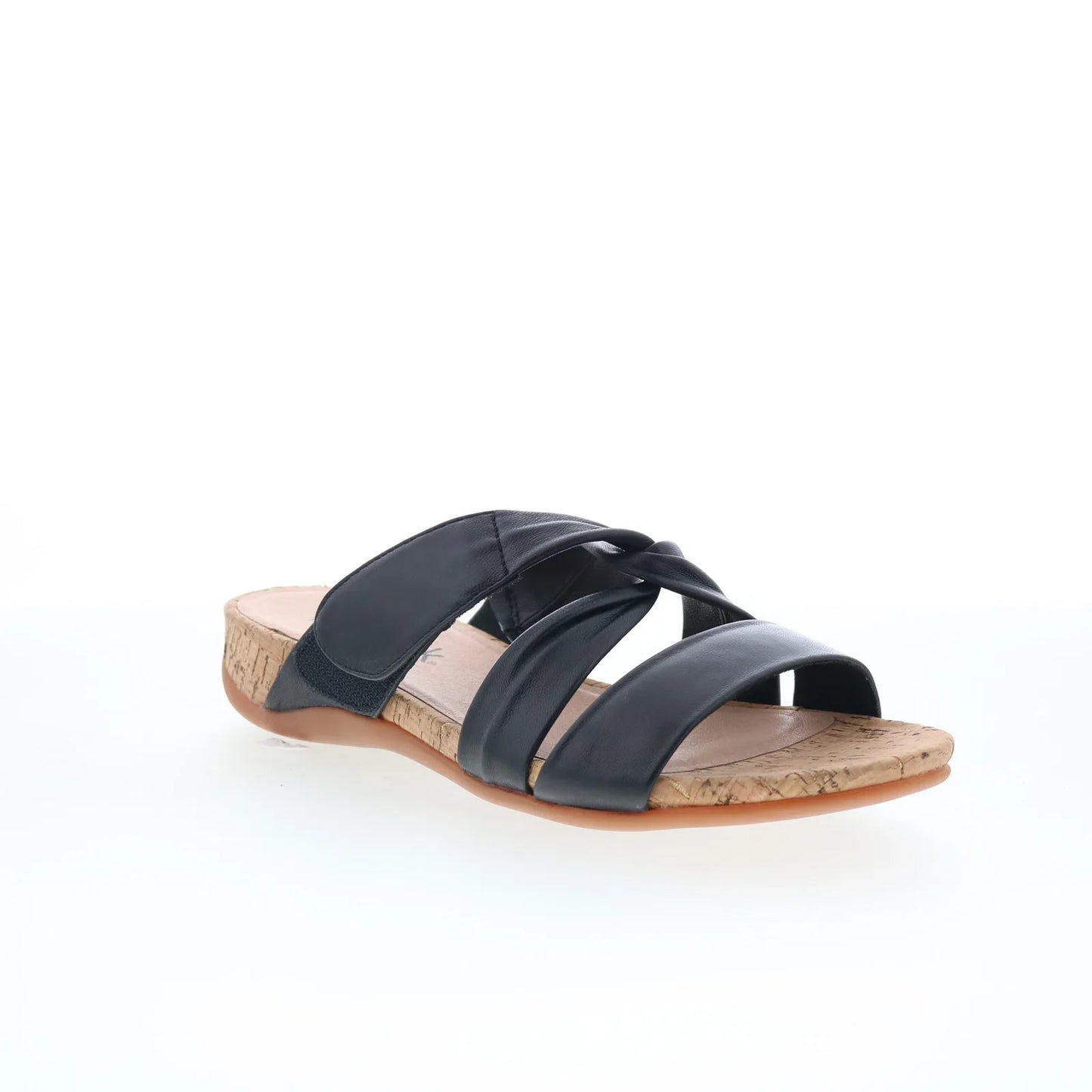 Softwalk Tallulah S2515-001 Womens Black Leather Slip On Slides Sandals Shoes