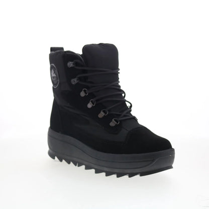Pajar Talya PDPAB00627.01 Womens Black Suede Lace Up Ankle & Booties Boots