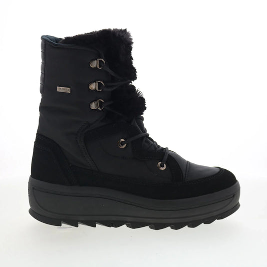 Pajar Tamey 74783 Womens Black Synthetic Lace Up Ankle & Booties Boots