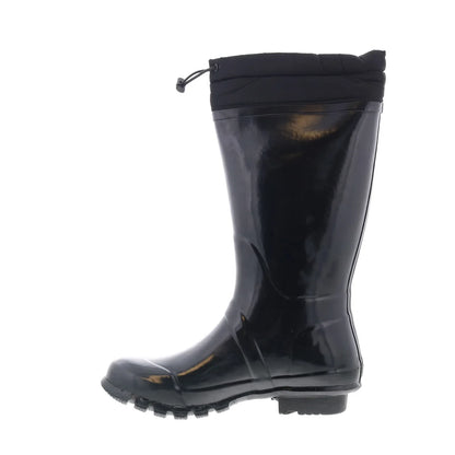 Pajar Tatiana 55656 Womens Black Synthetic Pull On Mid Calf Boots