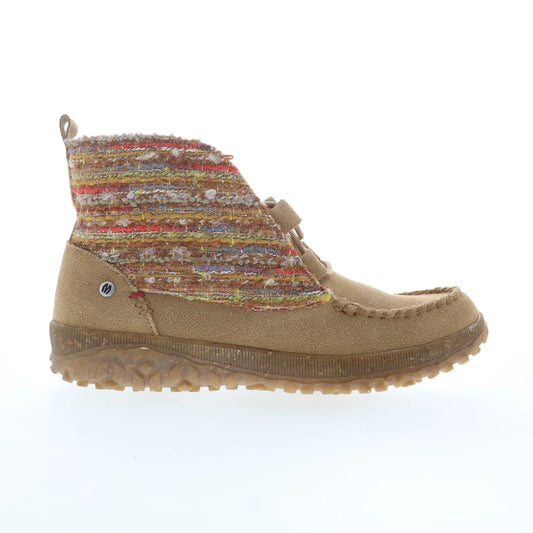 Minnetonka Tealey 80525 Womens Brown Suede Slip On Ankle & Booties Boots