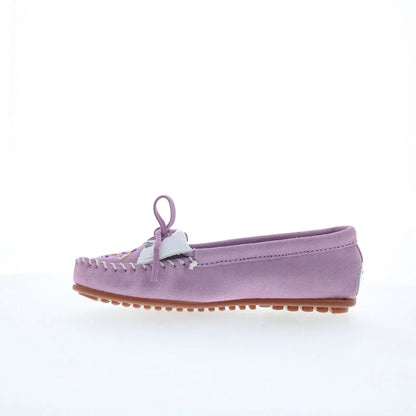 Minnetonka Thunderbird Animikii 629TB Womens Purple Suede Loafer Flats Shoes