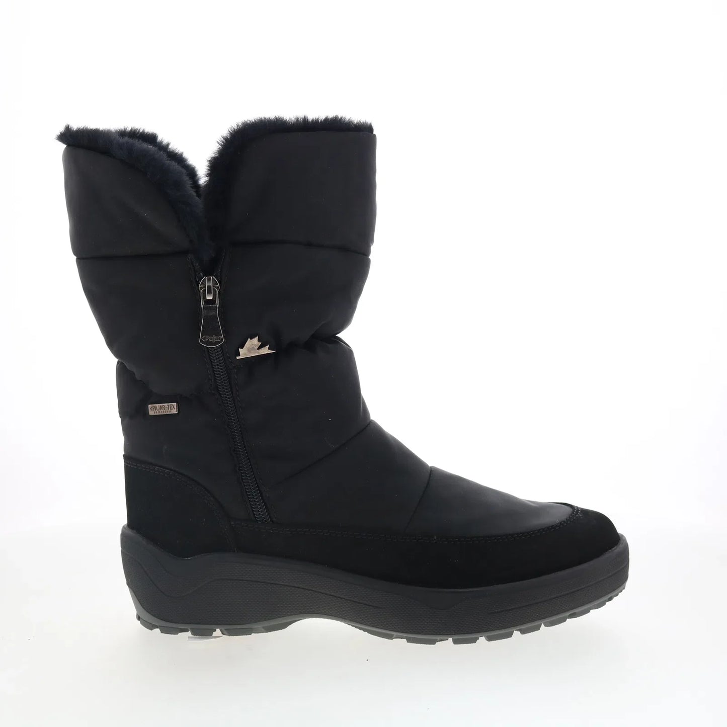 Pajar Valentina 77563 Womens Black Canvas Zipper Casual Dress Boots