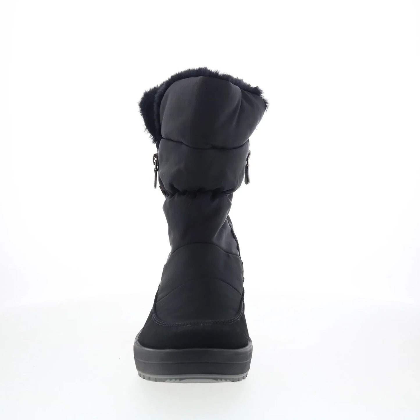 Pajar Valentina 77563 Womens Black Canvas Zipper Casual Dress Boots