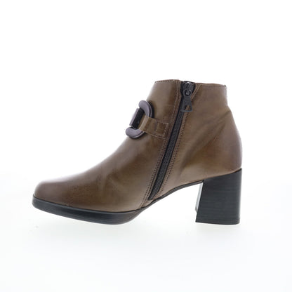 Miz Mooz Vino Womens Green Leather Zipper Ankle & Booties Boots