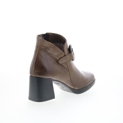 Miz Mooz Vino Womens Green Leather Zipper Ankle & Booties Boots