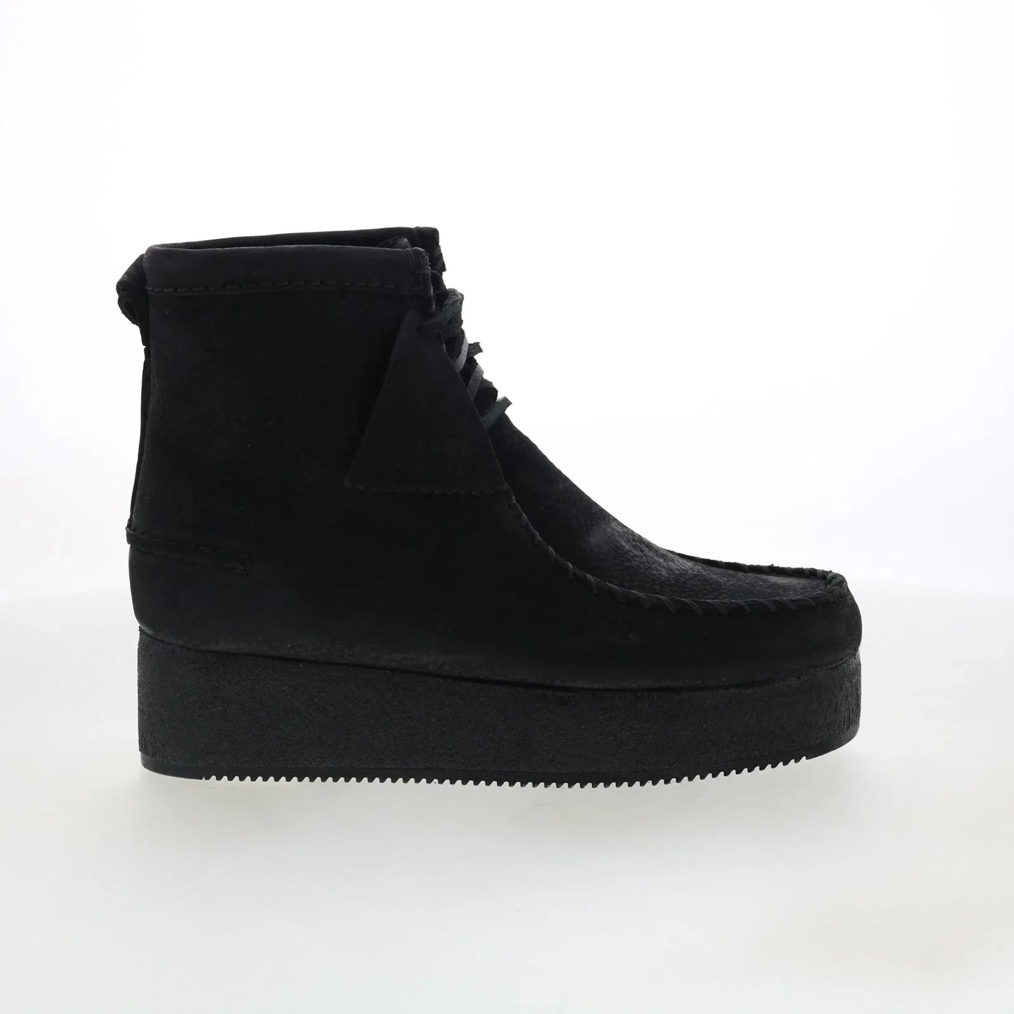 Clarks Wallabee Craft 26135569 Womens Black Suede Casual Dress Boots