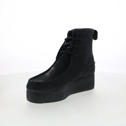 Clarks Wallabee Craft 26135569 Womens Black Suede Casual Dress Boots