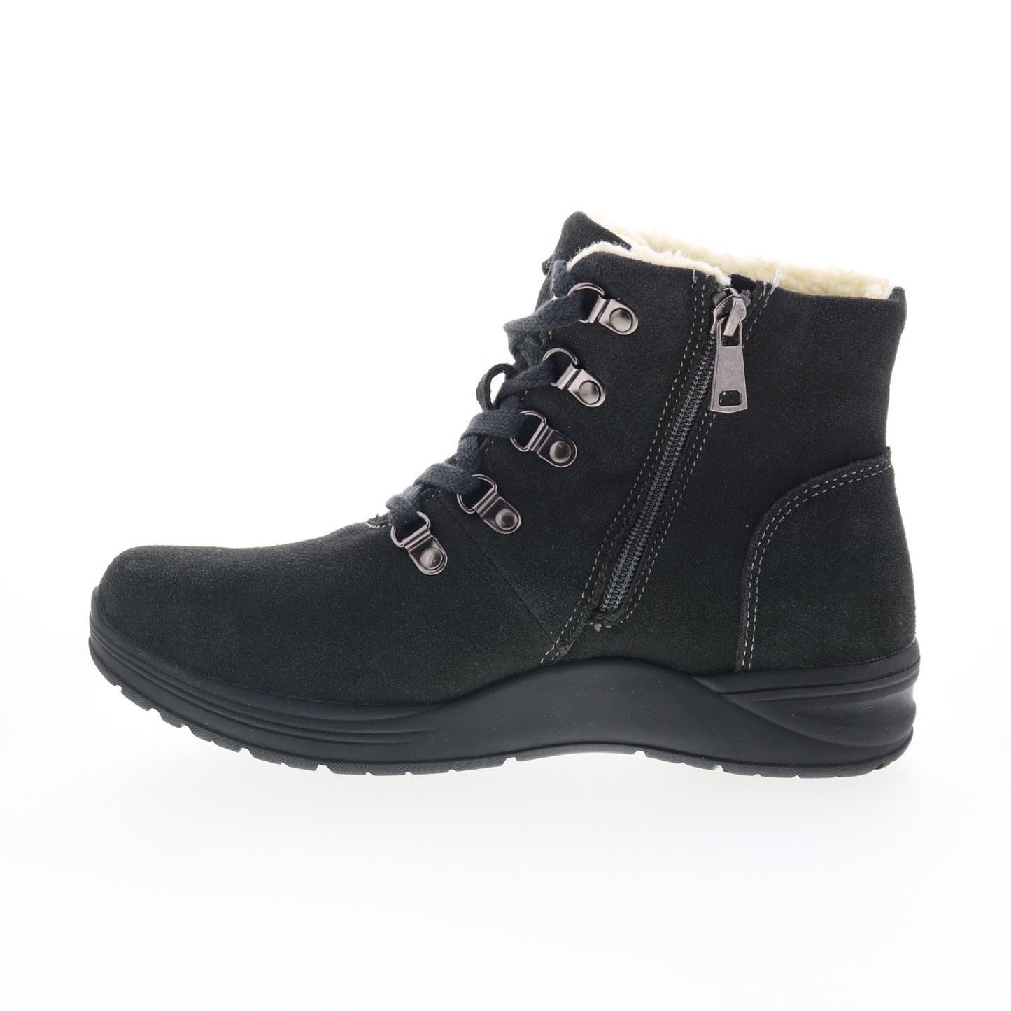 Propet Demi WFA0165 Womens Gray Suede Lace Up Casual Dress Boots