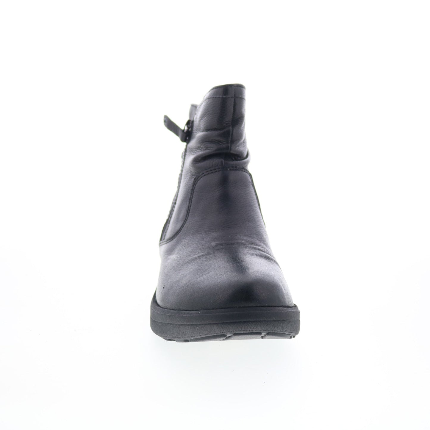 Strive Whitby WHITBY Womens Black Leather Zipper Casual Dress Boots