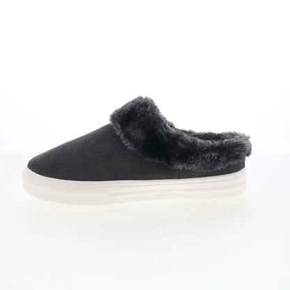 Minnetonka Windy 40465 Womens Gray Suede Slip On Clogs Slippers Shoes