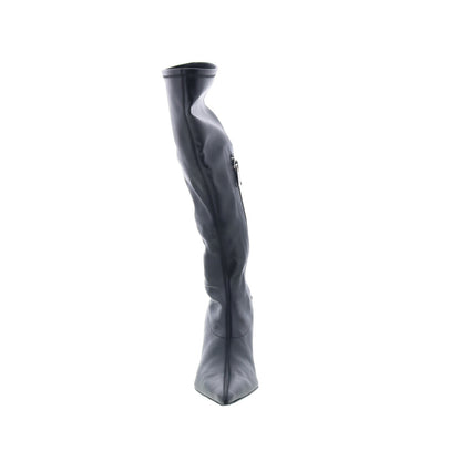 Diesel D-Venus KBT Y02917-P4727-T8013 Womens Black Leather Knee High Boots