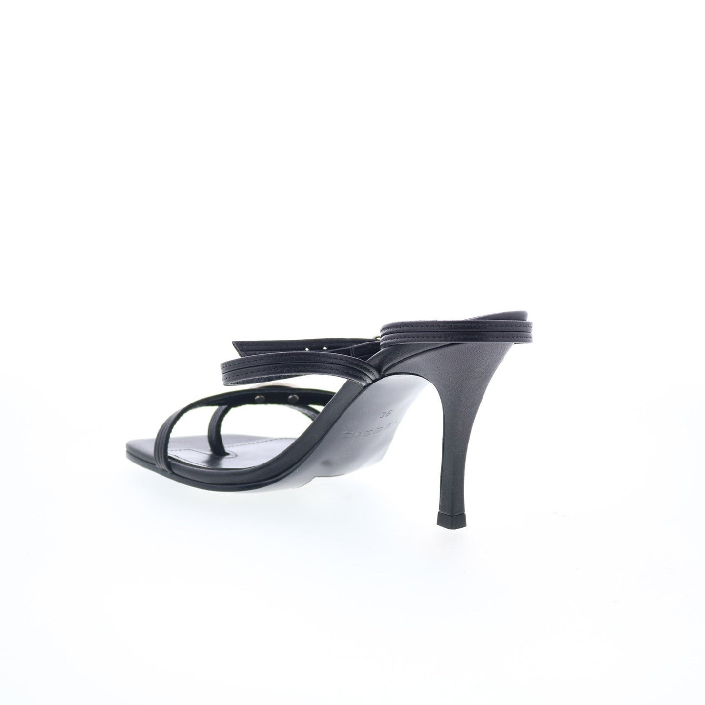 Diesel D-Venus SA Y02990-PR818-T8013 Womens Black Leather Heeled Sandals Shoes