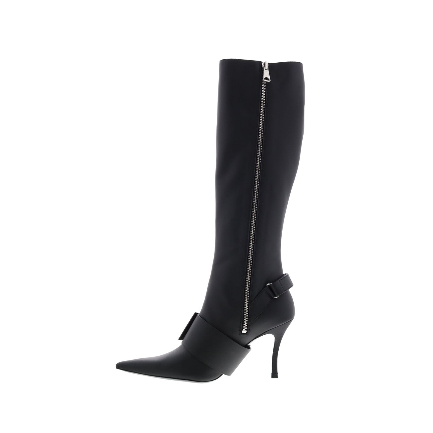 Diesel D-Venus WB Y03039-P1993-T8013 Womens Black Leather Knee High Boots