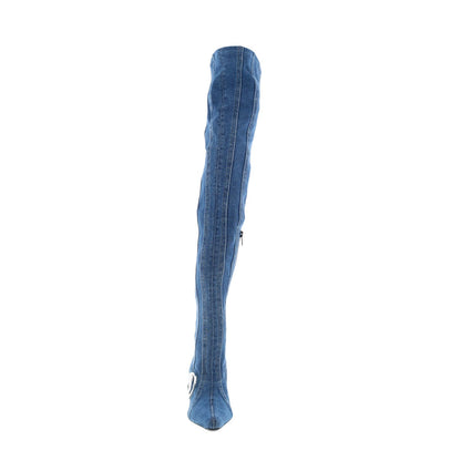 Diesel D-Eclipse TBT C Y03223-P0585-H5414 Womens Blue Over The Knee Boots