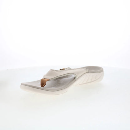 Spenco Yumi Believe SP1066GRY Womens Gray Canvas Flip-Flops Sandals Shoes