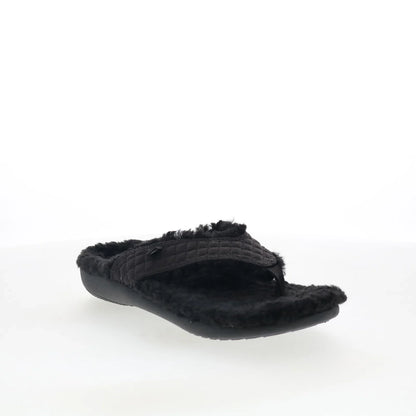 Spenco Yumi Coco Slipper SP1199BLK Womens Black Flip-Flops Sandals Shoes