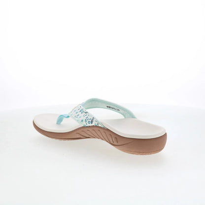 Spenco Yumi Dainty Floral SP1128WHT Womens White Flip-Flops Sandals Shoes