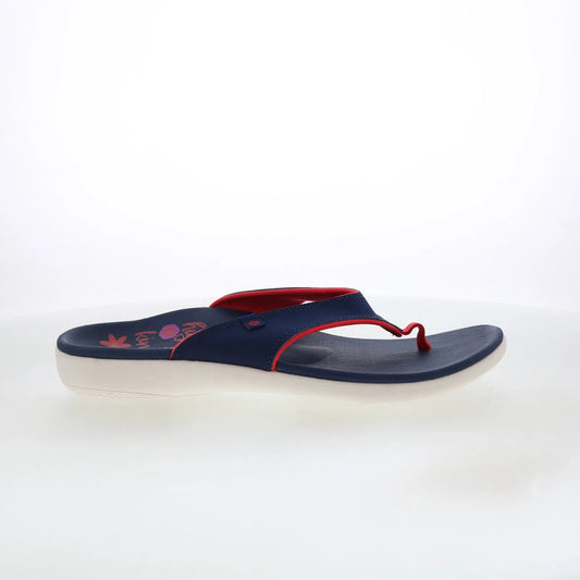 Spenco Yumi High Fives SP1215PEA Womens Blue Flip-Flops Sandals Shoes