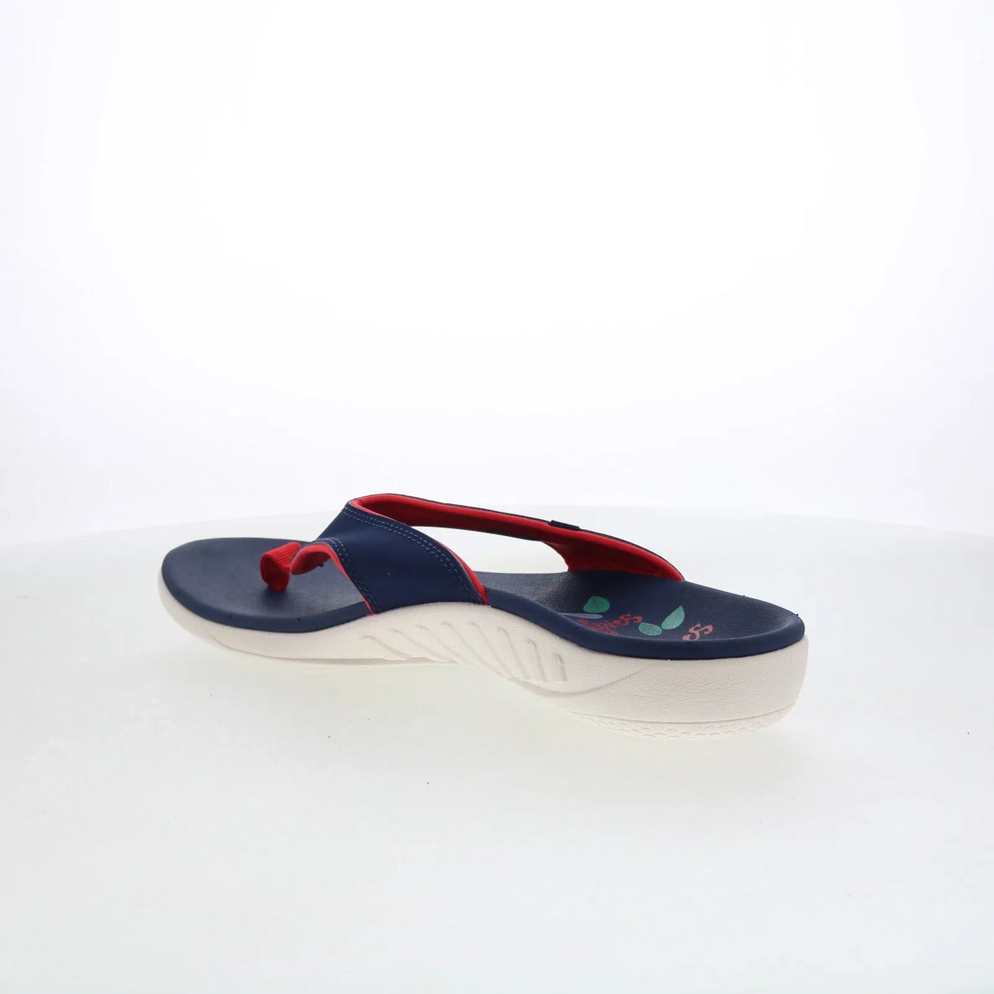Spenco Yumi High Fives SP1215PEA Womens Blue Flip-Flops Sandals Shoes