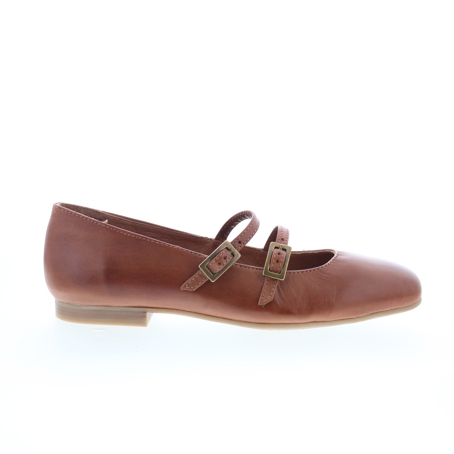Miz Mooz Zaida Womens Brown Leather Hook & Loop Loafer Flats Shoes